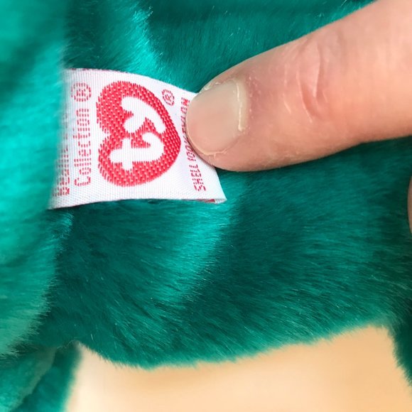TY Beanie Buddy TEDDY TEAL Color Bear 2000 - Picture 5 of 8